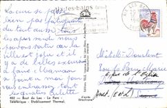 MODERN CARD To remember Of Aix Les Bains End of the lake the park Teleferic Hydropathic establishment