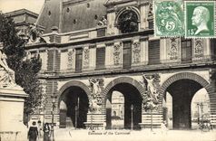 POSTAL París de la VENDIMIA entrada del carrusel de la lumbrera