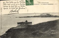 CPA Cote d'Emeraude St Malo Le Tombeau Du Chateaubriand Botrel