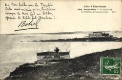 CPA Cote d'Emeraude Saint Malo Le Grand Be Le Tombeau De Chateaubraind Botrel