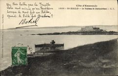 VINTAGE POSTCARD Emerald dimension St Malo the tomb Of Botrel Chateaubriant