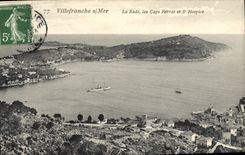 CPA Villefranche s Mer La Rade Les Caps Ferrat Et Ste Hospice
