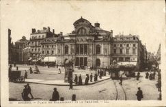 CPA Angers Place Du Ralliement Et Le Theatre