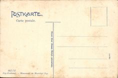 Monumento de Metz Ney Denkmal de la POSTAL de la VENDIMIA del mariscal de Ney