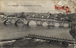 VINTAGE POSTCARD Limoges Holy Bridge Martial And New Pont