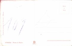 VINTAGE POSTCARD Venezia Big shot of Rialto