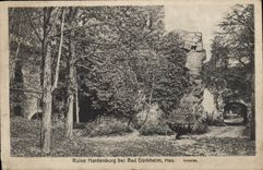 VINTAGE POSTCARD Ruin Hardenburg EIB Bad Durkheim Platz