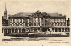 CPA Metz Place De La Comedie Et Le Theatre
