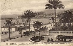CPA Cannes Les Allees Et Le Mont Chevalier 
