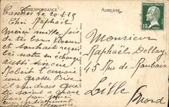 VINTAGE POSTCARD Cannes Alleys And the Mount Knight