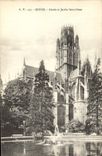 VINTAGE POSTCARD Rouen Apse And Holy Garden Ouen