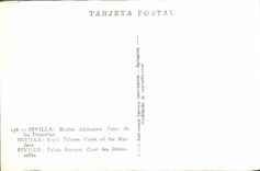VINTAGE POSTCARD Sevilla Reales Alcazares Patio Of Mow Doncellas