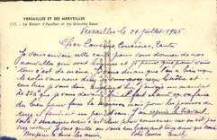 POSTAL Versalles de la VENDIMIA y sus maravillas el lavabo de Apolo y del agua grande