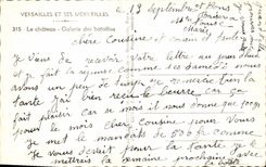 POSTAL Versalles de la VENDIMIA y sus maravillas la galería del castillo de las batallas