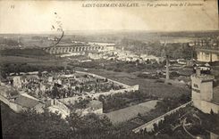 CPA Saint Germain En Laye Vue Generale Prise De l'Ascenseur Cimetiere 