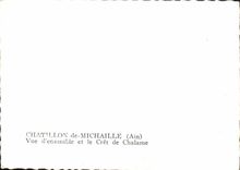 POSTAL MODERNA cuadro total y Cret De Chalame de Chatillon De Michaille
