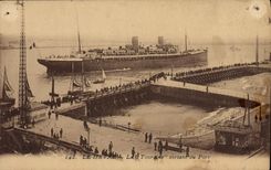 CPA Le Havre La Touraine Sortant Du Port Bateau Paquebot