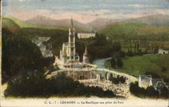 CPA Lourdes La Basilique Vue Pris Du Fort