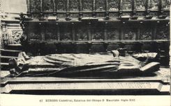 CPA Burgos Catedral Estatua Del Obispo Mauricio Siglo XIII