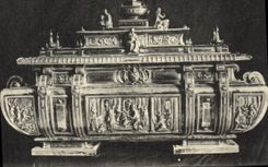 VINTAGE POSTCARD Ochavo Arca De Plata idiot Reliquia De Sainte Leocadia