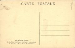 VINTAGE POSTCARD Vie Of Gift Bosco Venn Don Besco teaches has His Children the devotion has Notre Dame auxiliatrice