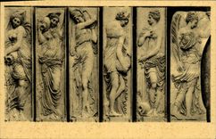 VINTAGE POSTCARD Pin Nymphs Of the Fountain Of Innocent Paris