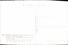 MODERN CARD Madrid Panorama Of Plaza De Neptuno there paseo del Prado