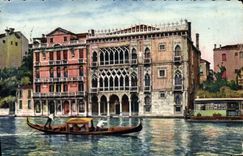 VINTAGE POSTCARD Venezia House of gold