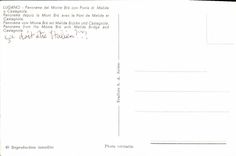 MODERN CARD Lugano Panorama Del Monte Bre idiot Big shot Of Melide Castegnola