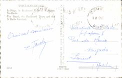 MODERN CARD Holy Jean De Luz the Beach the Thiers Boulevard And the Point co. Beard