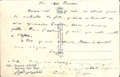 CPM Souvenir D'Alger