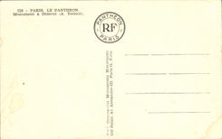 VINTAGE POSTCARD Paris the Pantheon Monument has Diderot