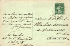 POSTAL Cabourg de la VENDIMIA hora de la presa EN EL INTERÍN 'del baño