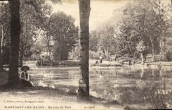 VINTAGE POSTCARD Martigny Les Bains a Corner Of the Park