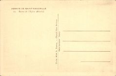 VINTAGE POSTCARD Abbey Of Saint Wandrille Ruins De I' Abbey church