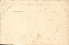 POSTAL de la VENDIMIA la casa grande del capítulo de Mortagne del cierre de la puerta de trampa