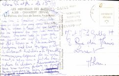 MODERN CARD the Wonders Of the Alps Chambéry the Castle Of Savoy Facade Is