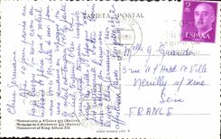 MODERN CARD Monumento has Alfonso XII