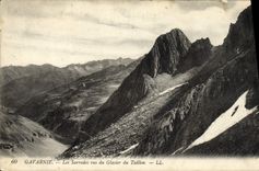 VINTAGE POSTCARD Gavarnie Sarrades Seen Of the Glacier Of Taillon