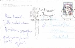 CPM Reims La Cathedrale Vue Laterale Cote Sud