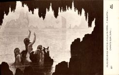 VINTAGE POSTCARD Palate Of Beautiful arts Of the Town Of Paris Songs On Water