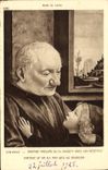 VINTAGE POSTCARD Musee Of Louvre ghirlandajo Portrait supposes of Cte Sassetti with his/her small son