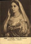 VINTAGE POSTCARD Firenze Ritratta della Fornarina detta Velata Raffaello