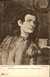 VINTAGE POSTCARD Palma Vecchio Portrait of the Munchen artist
