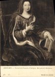 VINTAGE POSTCARD Museum Of Louvre Mignard Portrait of Francoise d' Anbigue Marchioness of Maintenon