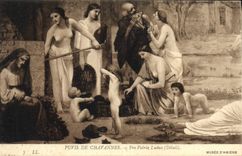 VINTAGE POSTCARD Puvis De Chavannes Pro Patria Ludus Museum of Amiens