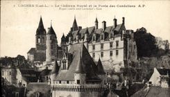 CPA Loches Le Chateau Royal et la Porte des cordeliers