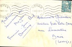 POSTAL Royan de la VENDIMIA la cornisa grande hacia Paradou