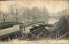 VINTAGE POSTCARD Low Meudon Island Lock
