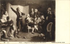 VINTAGE POSTCARD Pils Mullet of Isle Singing the Marseillaise Museum of Louvre Paris